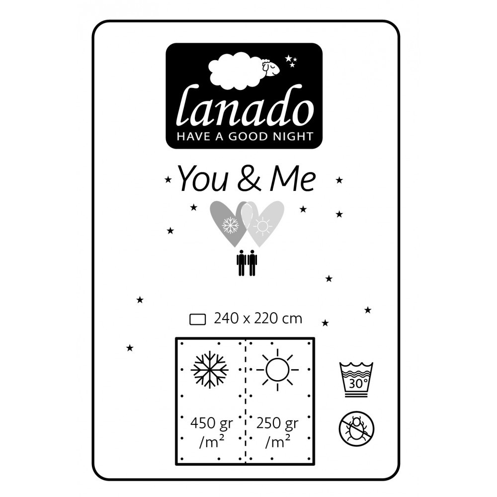 Couette en laine belge YOU & ME Entière, 100% MODULABLE